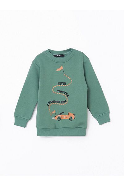 LC Waikiki Lcw Kids Crew Neck Printed Baby Boy Sweatshirt