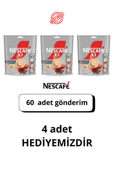 Nescafe Nestle 2 Si 1 Arada Şekersiz Poşet Kahve 56 Adet