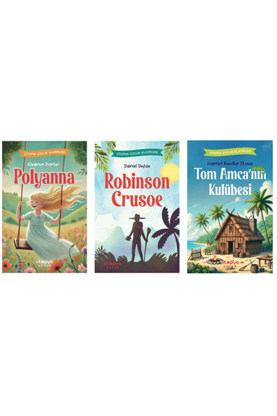 Ütopya Çocuk Ütopya çocuk klasikleri 3 lü set - Pollyanna -  Tom Amcanın Kulü...