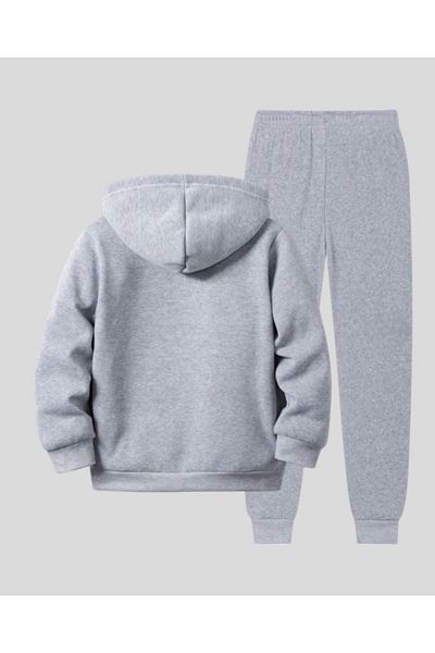 han elegant 2-Piece Unisex 23 Summer Printed Children's Tracksuit Set with Zipper & Hood