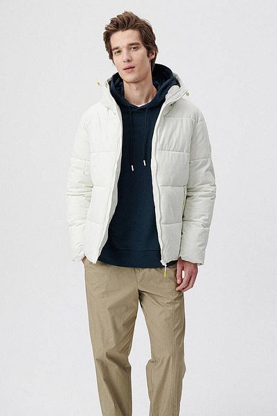 Mavi M 0110211 -71621 White Puffer Jacket with Hood