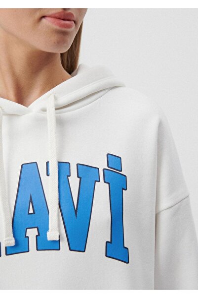 Mavi M1600361-81964-Fw Logo Hooded Sweatshirt Broken Women's Sweatshirt