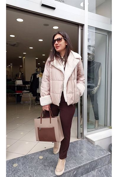 Unıquemode Short Fabric - Fur Detailed Coat 9001