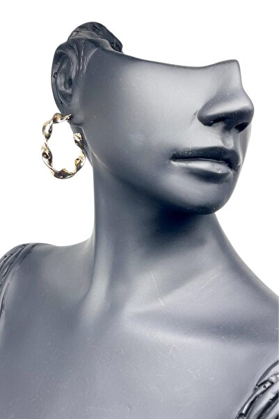 TRENDTAKI BURGULU HALKA KÜPE GOLD KAPLAMA 0135