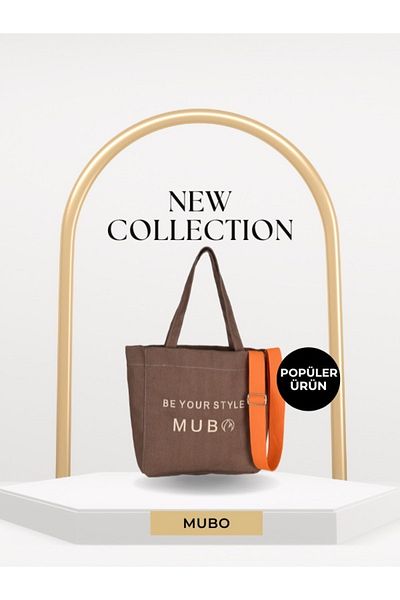 MUBO M45 Column Gift Snap Closure Canvas Fabric Daily Women's Shoulder Bag