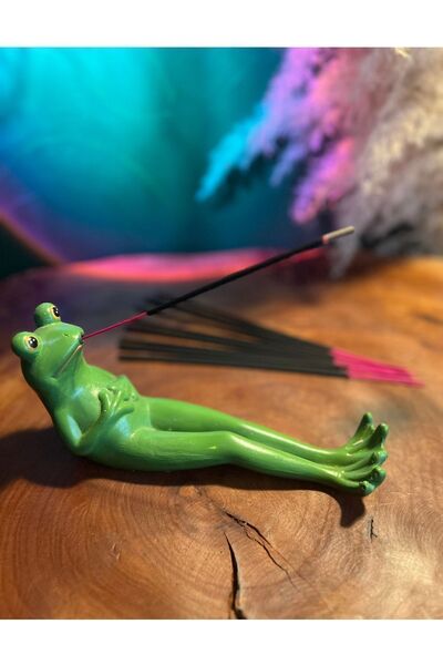 aslico Beton Kurbağa Çubuk Tütsülük - - Frog Incense Burner