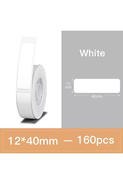 FUNPRINTHYIN 1rolls12x40 160pcsw D110 D11 D101 Thermal Label Paper Supermarket Waterproof Anti-oil Tear-resistant