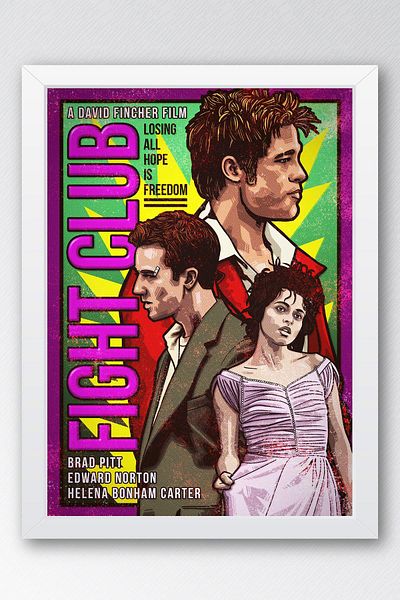 Saturn Pictură înrămată Fight Club - Pictură poster film Fight Club