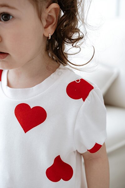 Lilabio 100% Cotton Heart Baby and Kids Shorts Pajama Set