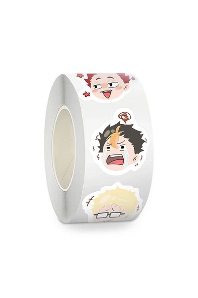 Choice 500pcs 500pcs/roll Haikyuu!! Anime Sealing Stickers Cute Hinata Shoyo Cartoon Decals Toy Notebook Gu