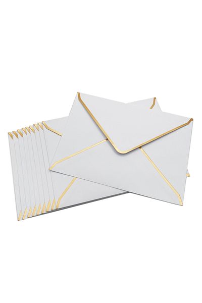 Choice White 50pcs 50pcs/pack 18.5cmx13.5cm Phnom Penh Envelopes Wedding Invitation Envelope Bag