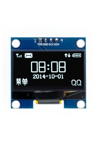 Choice وحدة OLED بيضاء اللون 1.3 بوصة باللون الأبيض/الأزرق 128 × 64 1.3 بوصة OLED LCD وحدة عرض LED 1.3 بوصة Iic I2c Com