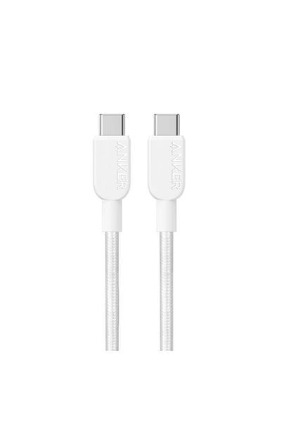 Anker 1.8m White Anker Usb-c To Usb-c 240w Cable Nylon Braided Flash Charge Transmission Usb C To Usb C Ca