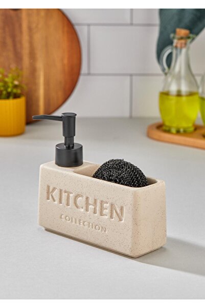 HomeTarz موزع الصابون السائل مع غرفة إسفنجية من السيراميك - طقم موزع الصابون ...