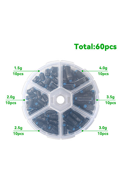 Choice 60 قطعة من DNDYUJU 60 قطعة/صندوق 1.5 جرام - 4.0 جرام مجموعة من الرصاص ...