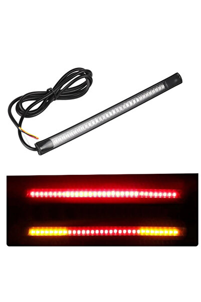 Choice شريط إضاءة خلفي للدراجات النارية من 48 مصباح LED مرن باللون البيج، مصب...