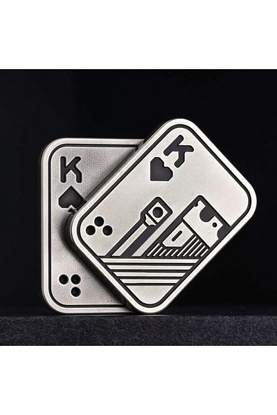 Choice No.4582 Magnetic Metal Fidget Toys - Metal Poker Push Card Fidget Slider Stress Relief Toy, Mens Edc