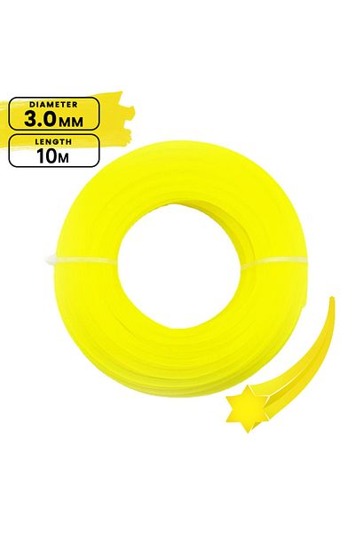 LUSQI 3mm X10m Hexagon 15m/10m/5m*3mm Grass Trimmer Line Nylon For Grass Brush Cutter Rope Lawn Mowe