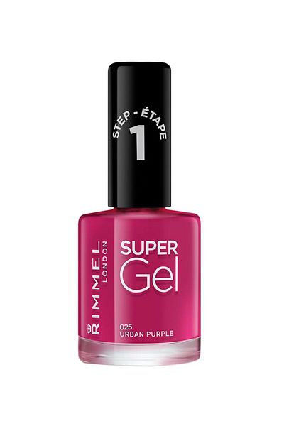 RIMMEL LONDON طلاء أظافر ريميل 025 أوربان بيربل 12 ملطلاء اظافر سوبر جل اوربان بربل 025 من ريميل لندن 12 مل