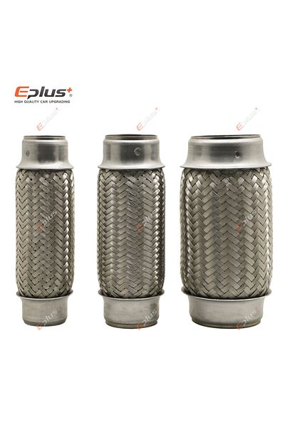 Choice 60mm-120mm Eplus Car Exhaust Tube Telescopic Flexible Connection Braid Bellows Stainless Steel Muffl