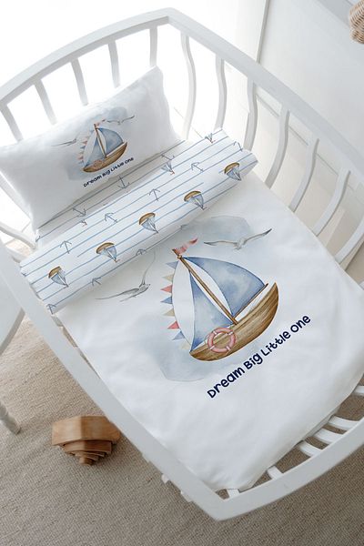 Tuğba Kuğu Little Sailor Baby Bedding Set - 80X120