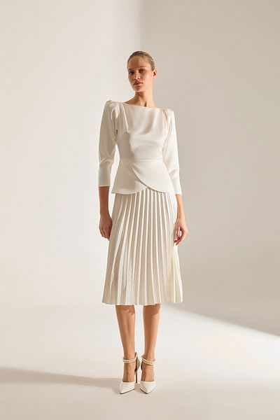 BETTY & SAM Darya White Fish Skirt