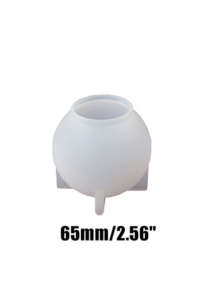 Choice 65mm Diy One-piece Spherical Crystal Epoxy Resin Mold Dry Flower Sphere Mirror Silicone Mold