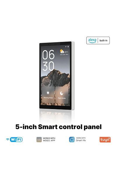 Choice Us 5-inch Panel Moes Tuya Wifi Smart 5-inch Touch Screen Us Center Control Panel Voice Control Alexa