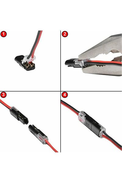 Choice Cable Snap Connector 10 Pcs 2pin Pluggable Wire Connector Quick Splice Electrical Cable Crimp Termin