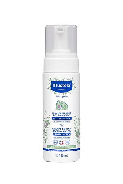 Mustela Natural Origin Foam Shampoo With Avocado Polyphenols for Newborns, 150ml