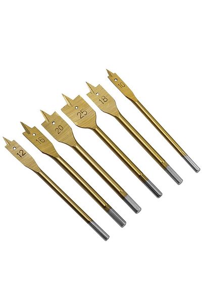 atooltour Spade Drill Bit Set Woodworking Spade Drill Bits Set Paddle Flat Boring Double Side Cutting Spurs Wo