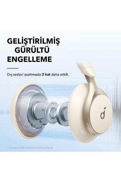 Anker سماعة رأس Soundcore Space One فوق الأذن بتقنية البلوتوث - أسود نفاث
