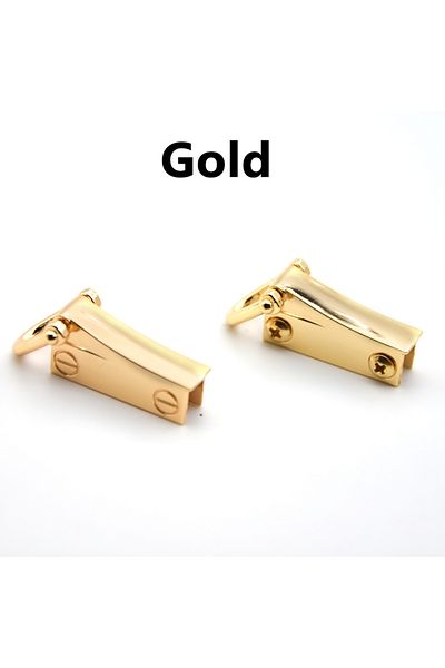 TELUNSI Gold 1 Pair Metal Side Clip Bag Buckle Bag Connector Clip Purse Hardware Suspension Connector Buckle