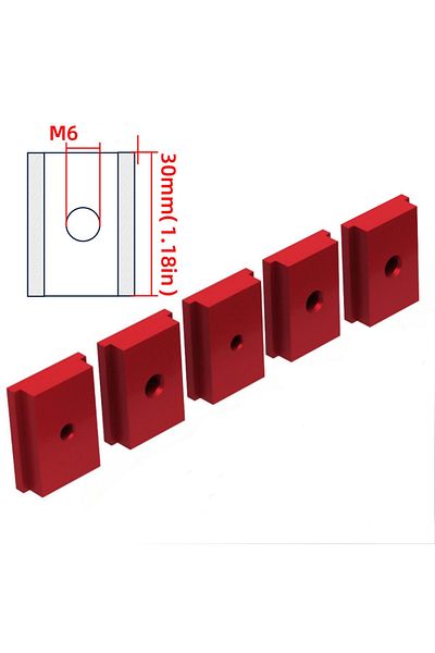 Wnew 5pcs M6 Slider 500mm Aluminium T30 Track And T-slider T Slot Miter Track Jig - Miter Gauge Guide Chu