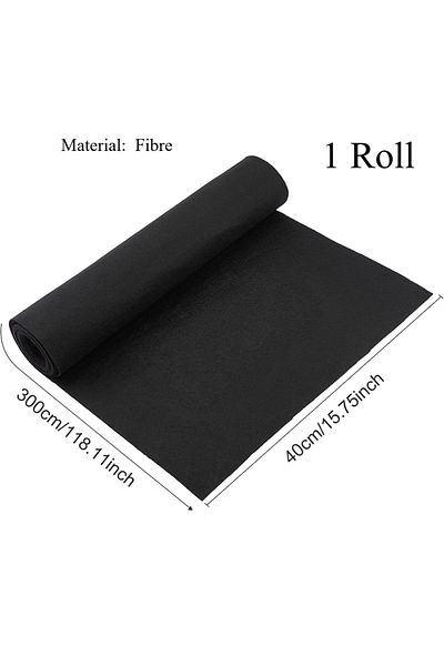 Choice Style01 Aech04-07025 10ft 15.75 Inch Wide Black Felt Roll Craft Felt Nonwoven Fabric Sheets(0.9mm Th