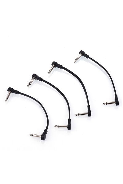 Choice 4 Packs Ggiant AC-8 Guitar Effect Pedal Flat Patch Cables 6 Inch Length with 1/4 Inch Right Angle...