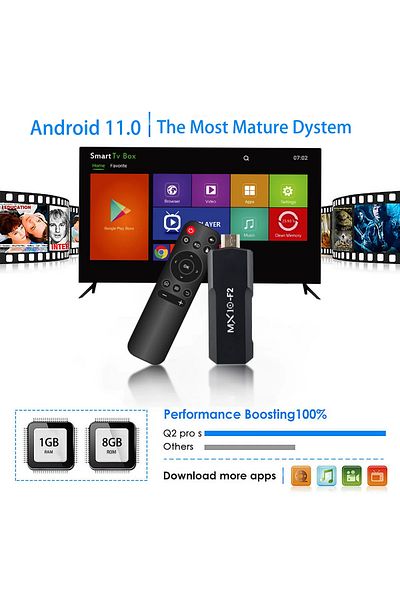 Choice جهاز تلفزيون MX10 F2 بسعة 1 جيجابايت و8 جيجابايت، من المصنع، RK3228A، يعمل بنظام أندرويد 13.0، مزود بخاصية واي فاي 2.4/5G