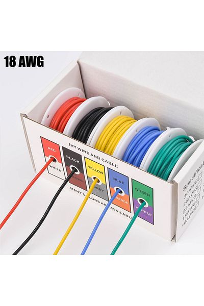 Choice 25m 18 Awg 18 Awg Stranded Electrical Wire 18 Gauge Tinned Copper Wires Flexible Silicone Electric H