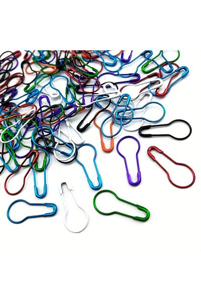 Choice 100pcs Mix Safety Pins Metal Gourd Pins Crochet Locking Knitting Cross Stitch Marker Tag Clips Ha...