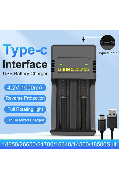congdi 2 Slots 18650 Battery Charger 1 2 Slots Dual For 18650 4.2v Rechargeable Lithium Battery Charger Ada