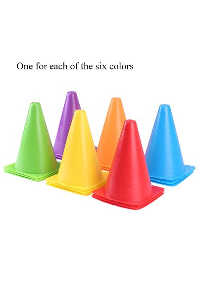 Choice 18cm Chroma-6pcs 18cm Sign Bucket Thicken Football Road Flat Training Cone Roller Pile Soccer Barrie