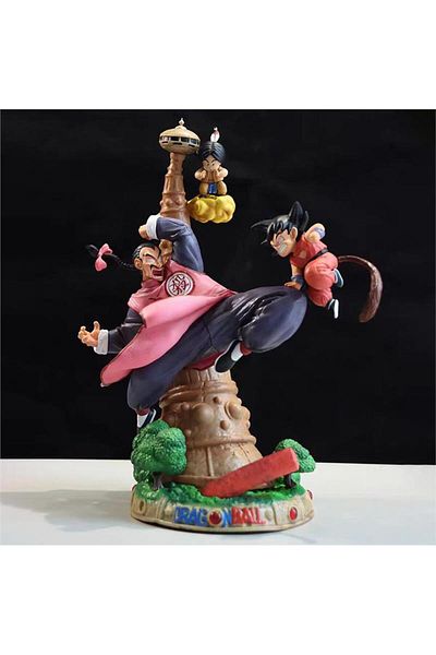 Choice No Box 28cm Dragon Ball Anime Figures Goku Figurine Tao Pai Pai Vs Son Goku Series Karin Tower 28cm