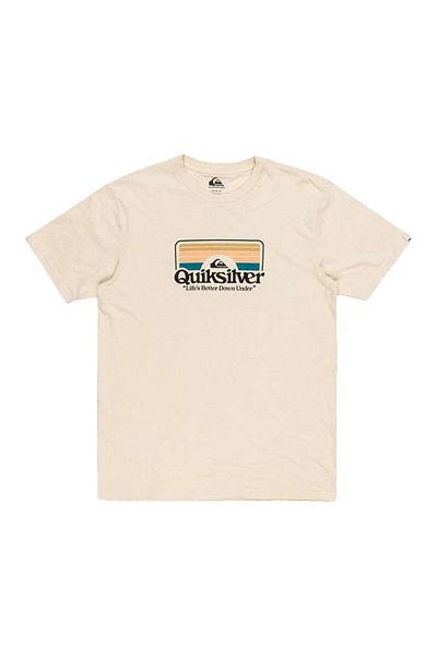 Quiksilver Ανδρικό μπλουζάκι SS σε μπεζ χρώμα - Step Inside
