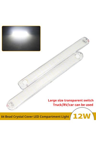 Choice شريط إضاءة داخلي للسيارة LED 12-85 فولت قطعة واحدة مع مفتاح لشاحنة RV Van Lerry Camper Boat Carava...