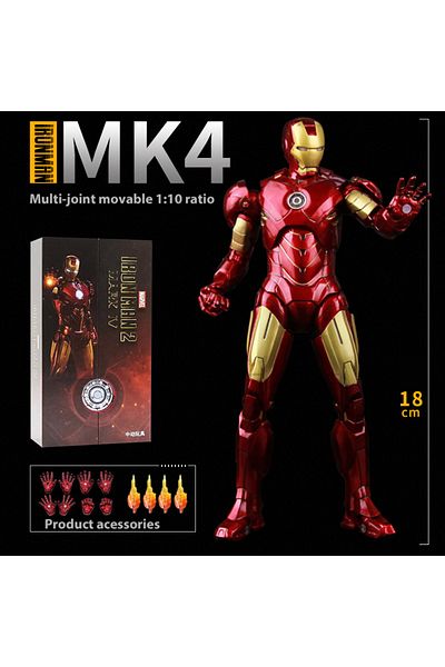 Choice Mk4 Zd Toys Iron Man Mk4 Model 7inches Action Figures Tony Stark Iron Man 1/10 Avengers Genuinely Co