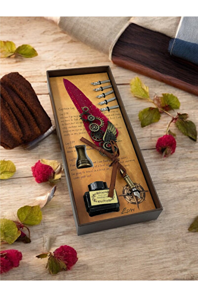 lstri Mürekkepli Hokka Zarif Tasarım Divit Kalem Set Sevgililer ve Öğretmenle...