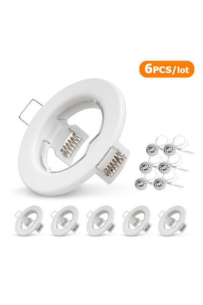 Choice White And Gu10 6pcs Down Light Frame Recessed Led Ceiling Fixtures Downlight Gu10 Mr16 Ceiling Spot