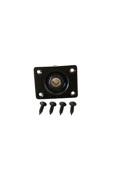 Choice Black Rectangle Style Plate Guitar Bass 1/4 Output Input Jack Socket For Electric Guitar Black Gold