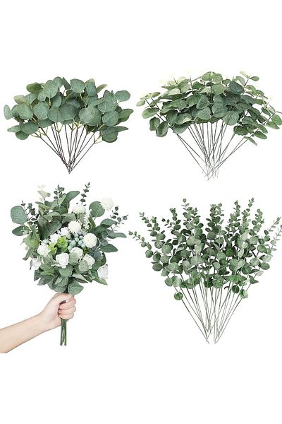Choice 1 30 Pcs Mix Artificial Green Stem Box Set For Bride Bouquet, Wedding Flower Garden Dining Table C.