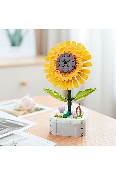 Choice 103-a7 Building Block Flowers, Potted Plants, Sunflowers, Tulips, Fragrant Flower Decorations, Puzzl